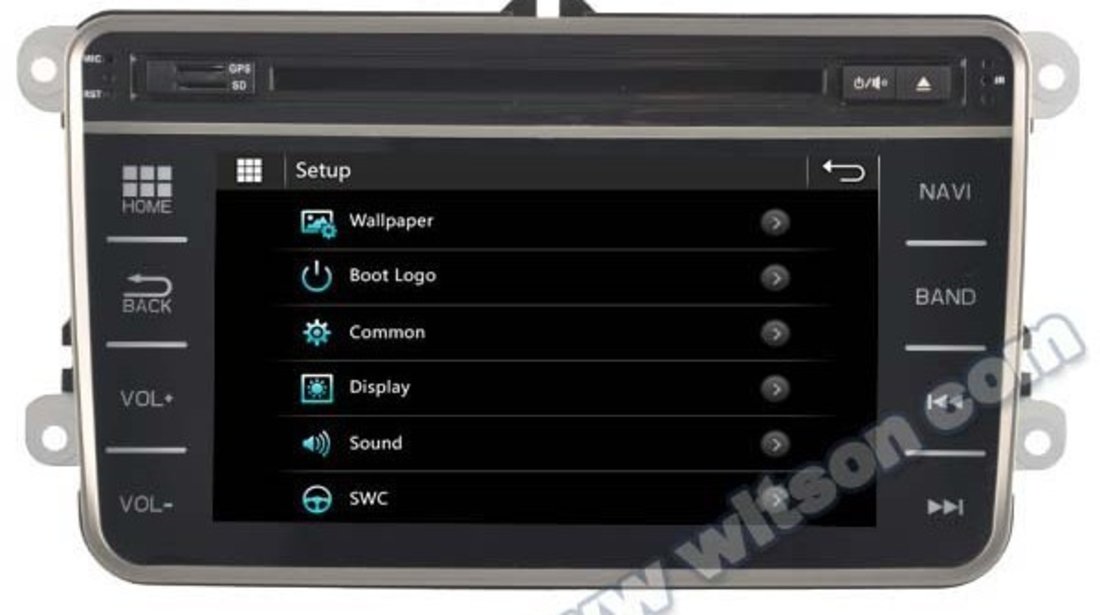 NAVIGATIE DEDICATA VW Caddy MODEL WITSON W2-E8246V PLATFORMA C30 ECRAN CAPACITIV 7''