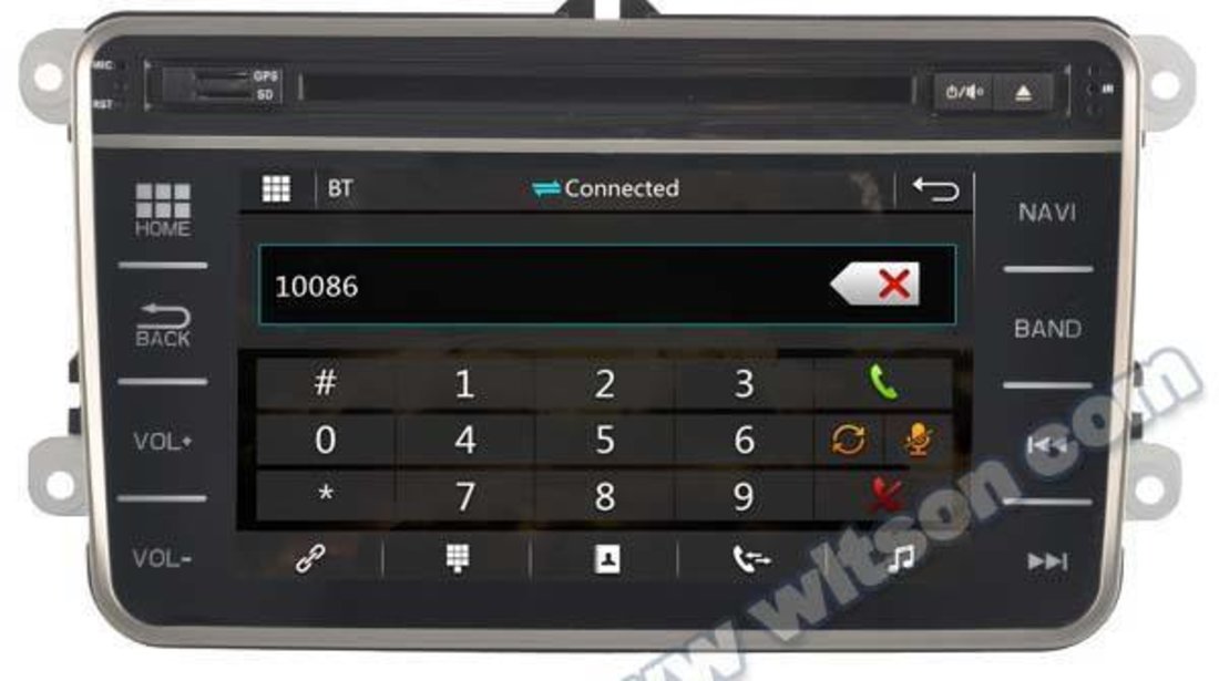 NAVIGATIE DEDICATA VW Sharan 2009 MODEL WITSON W2-E8246V PLATFORMA C30 ECRAN CAPACITIV 7''