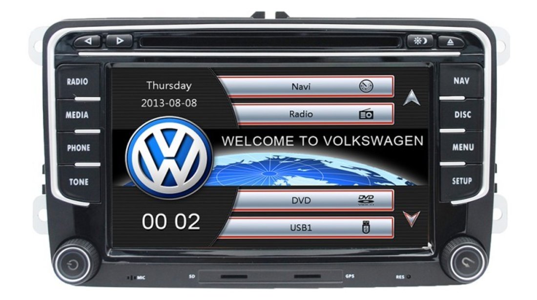 Navigatie Dedicata Vw Skoda Seat Dvd Carkit Usb NAVD-723V V5 Camera Video De Marsarier Cadou!