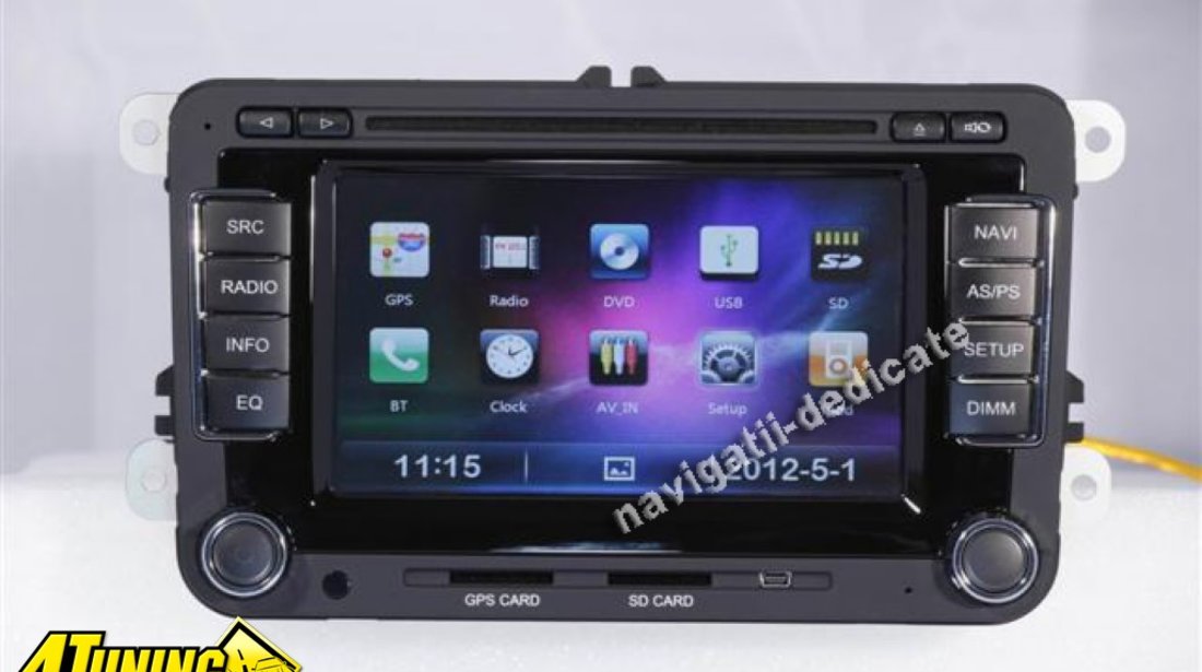 Navigatie Dedicata VW TRANSPORTER 2010 Dvd Gps Carkit Internet