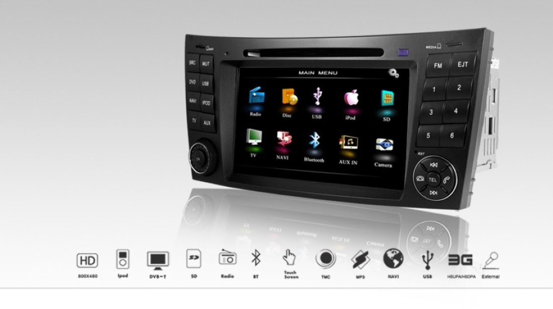 Navigatie Dynavin Dedicata Mercedes Benz E Class Dvd Gps Tv Tuner Car Kit Usb Divx