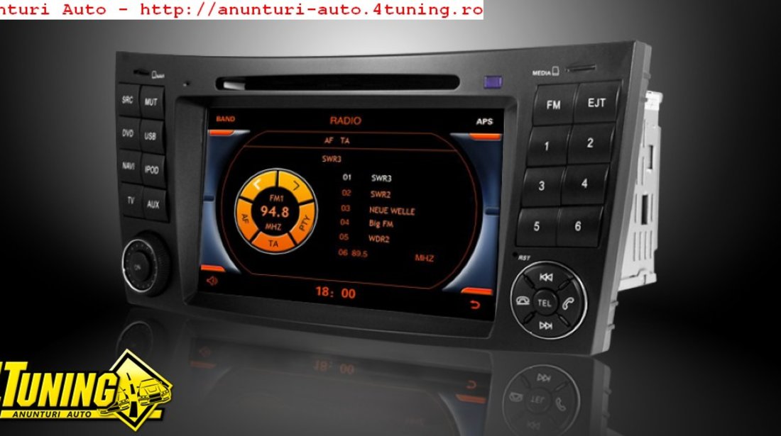 Navigatie Dynavin Dedicata Mercedes CLASA E W211 Fibra Optica Dvd Gps Carkit Internet 3g Tv