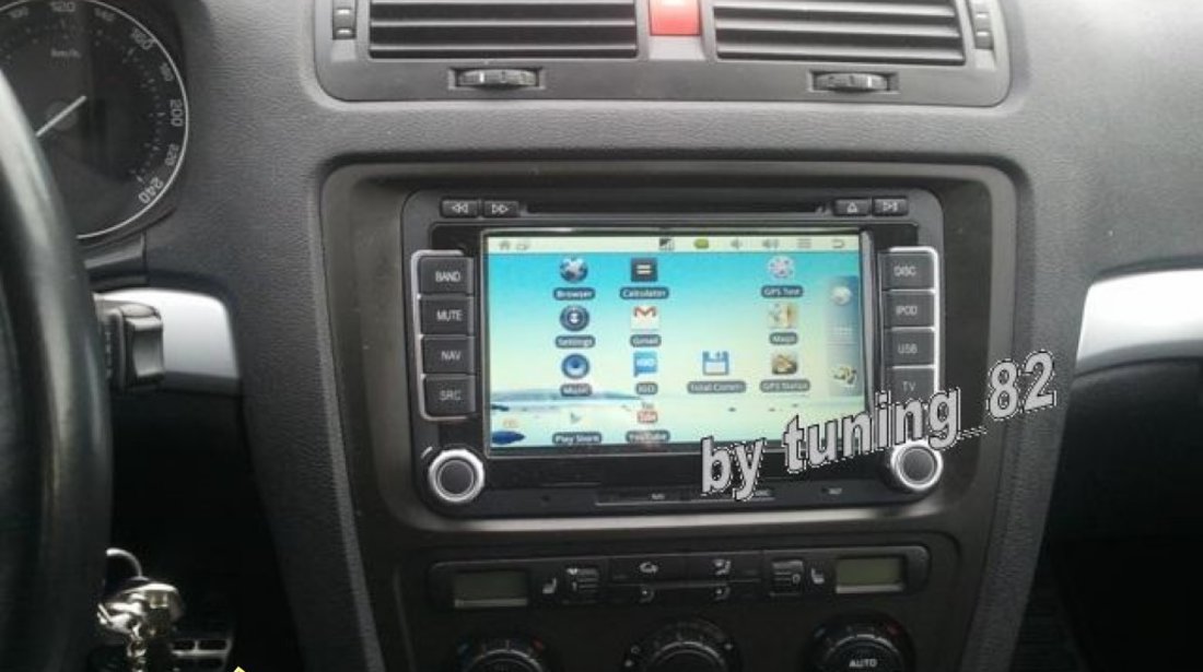 Navigatie Dynavin Dedicata SKODA OCTAVIA 2 Platforma D99+ Android 2 2 Internet 3g Wi Fi Carkit Parrot Dual Radio Tuner Model Premium