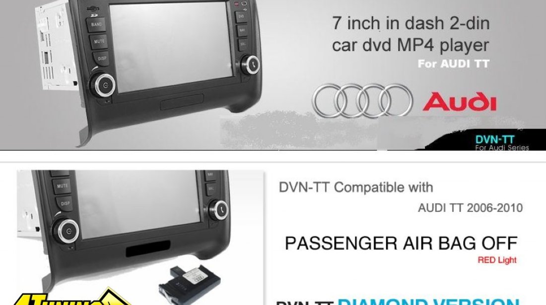 Navigatie Dynavin N6 Tt Dedicata Audi Tt Dual Radio Tuner Carkit Parrot Preluare Agenda Telefonica Afisaj Obc Model Premium Microfon Extern Carkit Si Camera Video Cadou