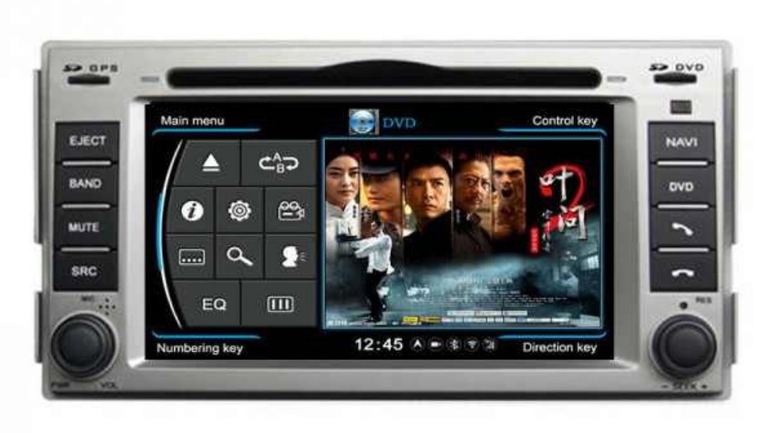 Navigatie EDOTEC EDT- C008 Dedicata Hyundai Santa Fe Dvd Auto Gps Procesor 1ghz Navd C008 Platforma S100 512 Ddr 2 Internet 3g Wifi Dvd Gps Tv Dvr Carkit Preluare Agenda Telefonica