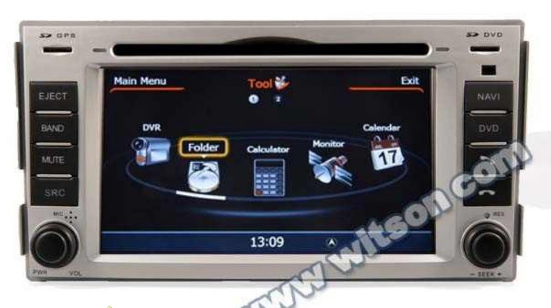 Navigatie EDOTEC EDT- C008 Dedicata Hyundai Santa Fe Dvd Auto Gps Procesor 1ghz Navd C008 Platforma S100 512 Ddr 2 Internet 3g Wifi Dvd Gps Tv Dvr Carkit Preluare Agenda Telefonica