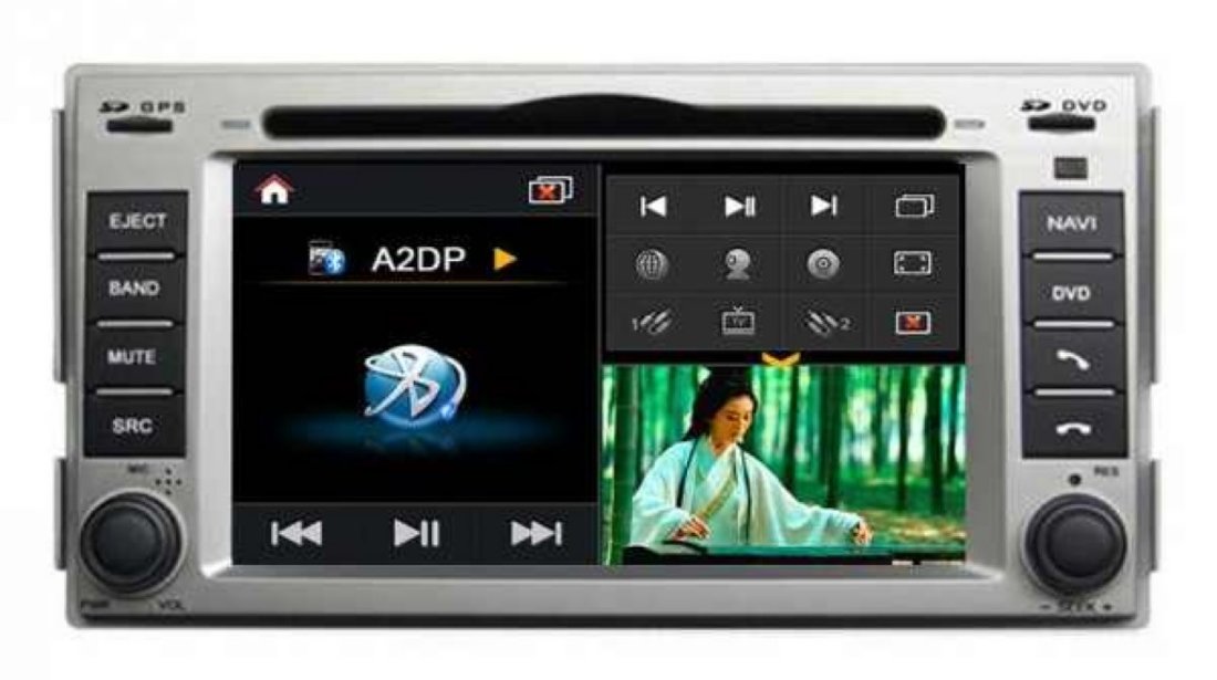 Navigatie EDOTEC EDT- C008 Dedicata Hyundai Santa Fe Dvd Auto Gps Procesor 1ghz Navd C008 Platforma S100 512 Ddr 2 Internet 3g Wifi Dvd Gps Tv Dvr Carkit Preluare Agenda Telefonica