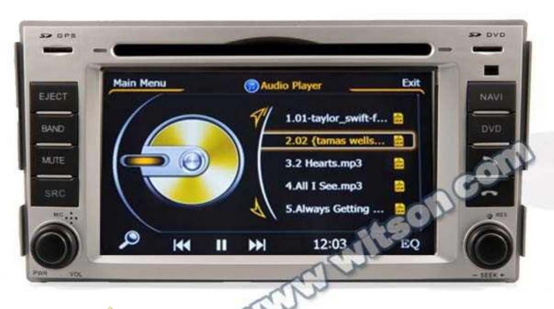 Navigatie EDOTEC EDT- C008 Dedicata Hyundai Santa Fe Dvd Auto Gps Procesor 1ghz Navd C008 Platforma S100 512 Ddr 2 Internet 3g Wifi Dvd Gps Tv Dvr Carkit Preluare Agenda Telefonica