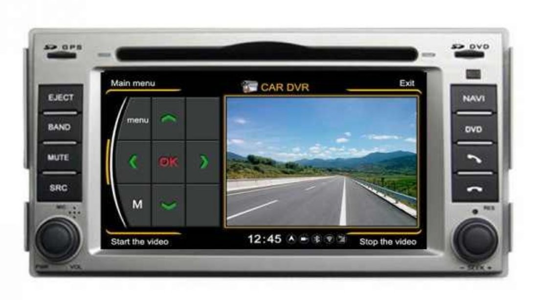 Navigatie EDOTEC EDT- C008 Dedicata Hyundai Santa Fe Dvd Auto Gps Procesor 1ghz Navd C008 Platforma S100 512 Ddr 2 Internet 3g Wifi Dvd Gps Tv Dvr Carkit Preluare Agenda Telefonica