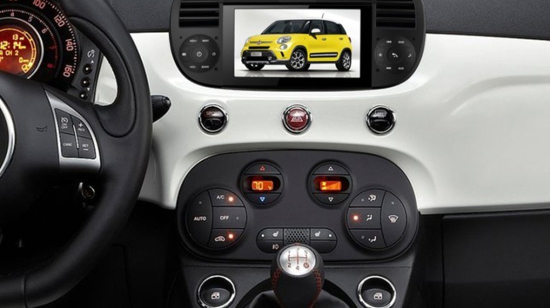 Navigatie Fiat 500 cu Android, platforma S160 + camera marsarier
