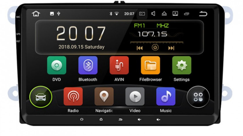 Navigatie Gps Android 9 " Skoda Octavia 2 Fabia Superb 2 Roomster Yeti , Internet , 4G , Aplicatii , Waze , Wi Fi , Usb , Bluetooth , Mirrorlink