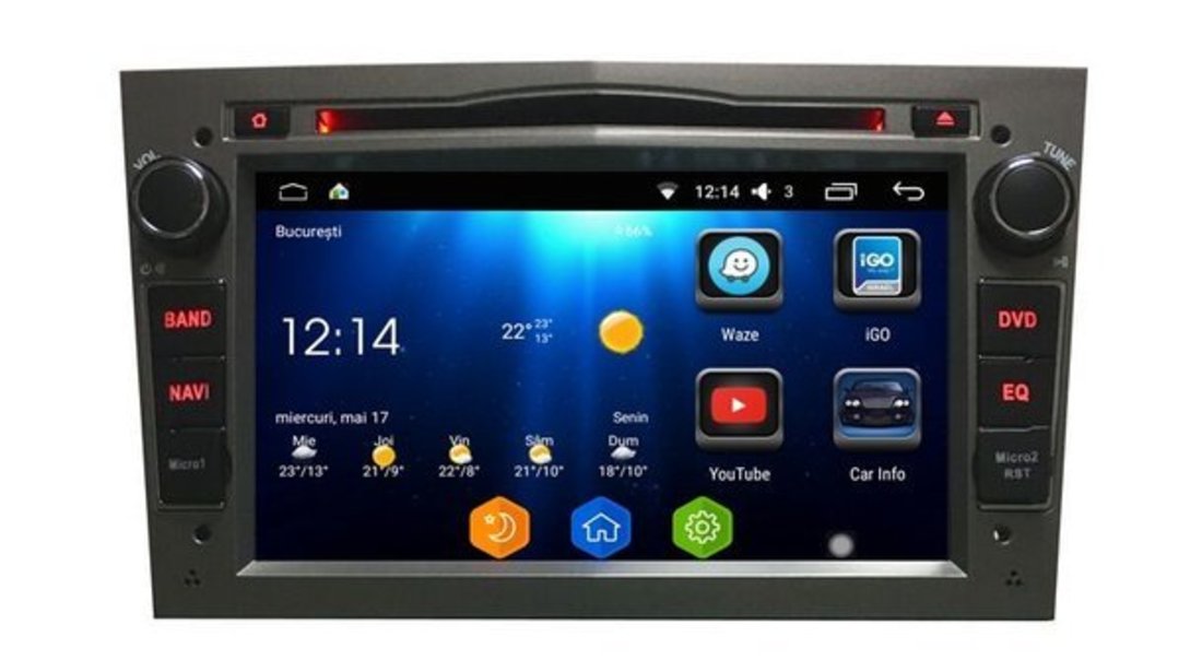 Navigatie GPS Opel Astra H Android Waze Internet NAVD-i019