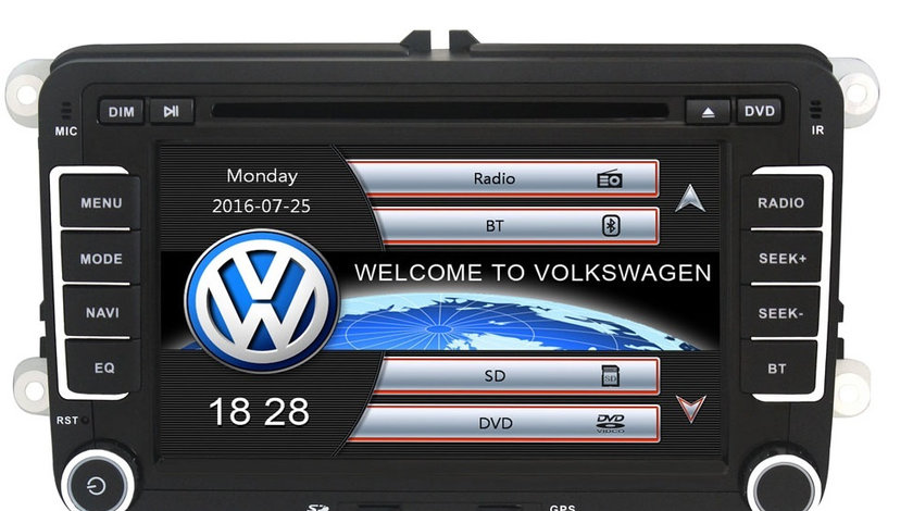 Navigatie Gps VW Golf 5 6 Passat B6 B7 CC Tiguan Touran Jetta Eos Polo Sharan Amarok Caddy , Windows 6.0 , Dvd Player , Usb , Bluetooth , Card 8GB Europa full