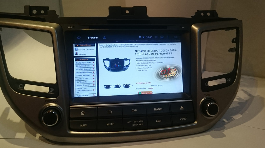 Navigatie HYUNDAI TUCSON 2015-2016 Quad Core cu Android 5.1