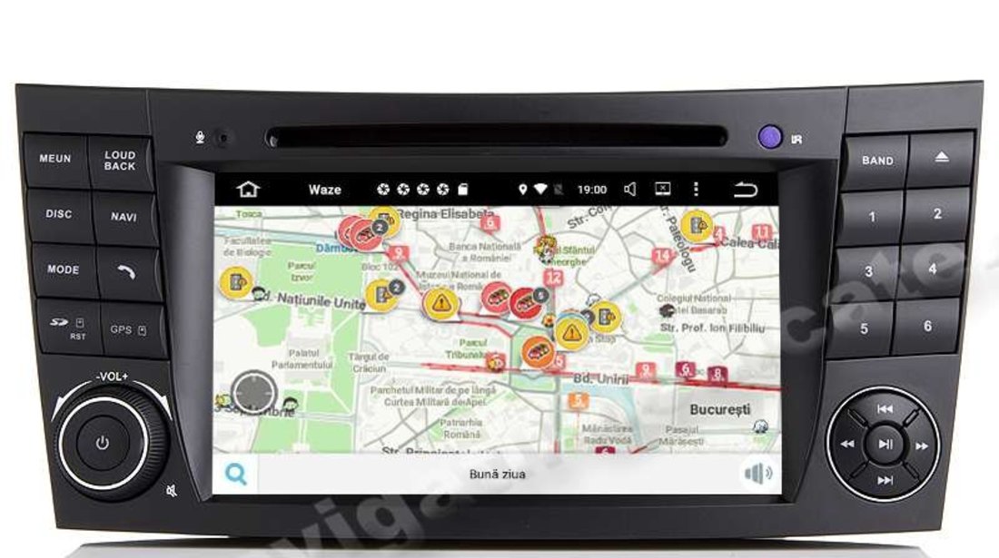 Navigatie Mercedes Clasa E W211 E Class Android 9.0 Internet Waze NAVD-MT090