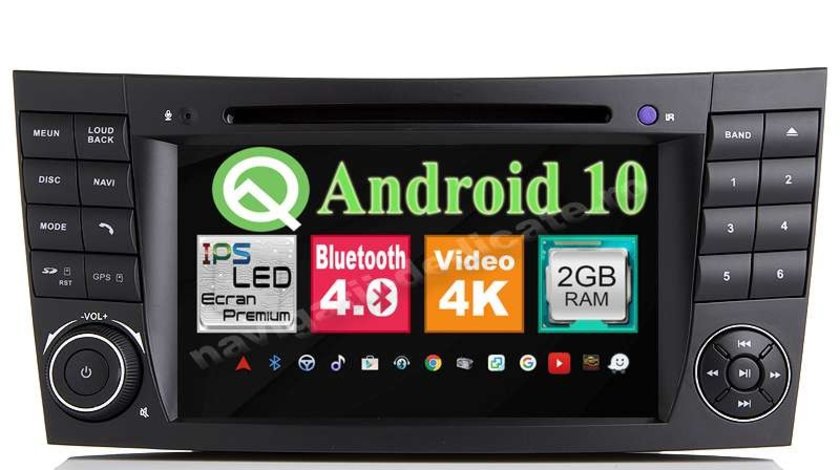 Navigatie Mercedes Clasa E W211 E Class Android 9.0 Internet Waze NAVD-MT090