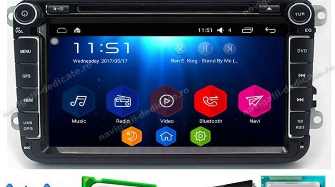 Navigatie Passat B6 Android 7.1 Octa Core NAVD T9240