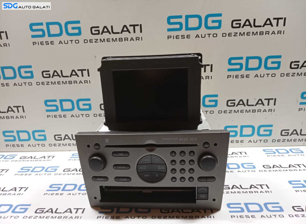 Navigatie Radio CD Player cu Ecran Display Afisaj LCD Opel Vectra C 2002 - 2008 Cod 13138249 6591550302B [M3756] (cititorul de CD-uri este defect, nu citeste CD-urile)