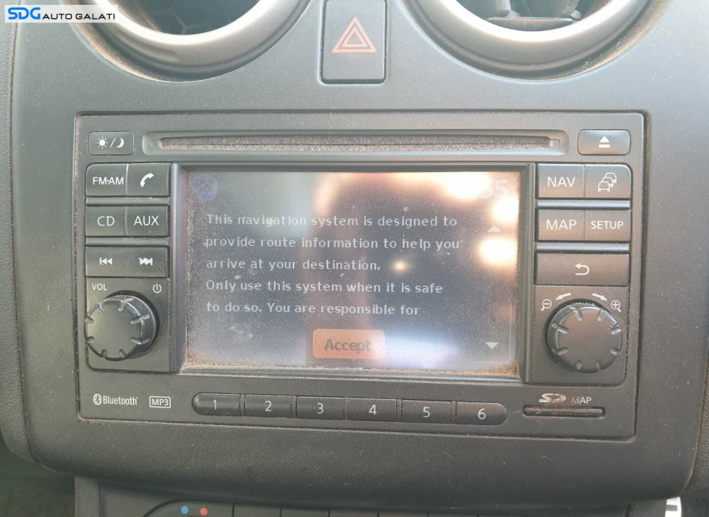 Navigatie Radio CD Player Nissan Qashqai J10 2007 - 2013 Cod 7612830052 259158H20C [C8600]