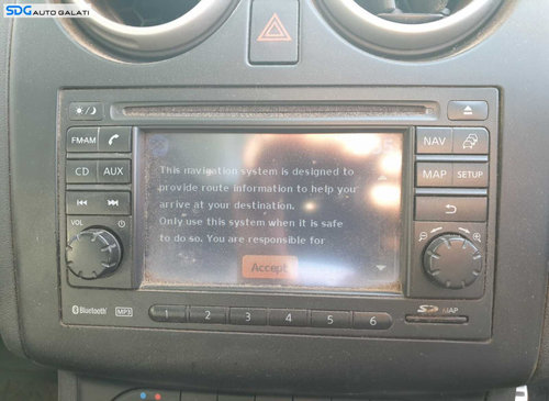 Navigatie Radio CD Player Nissan Qashqai J10 2007 - 2013 Cod 7612830052 259158H20C [C8600]