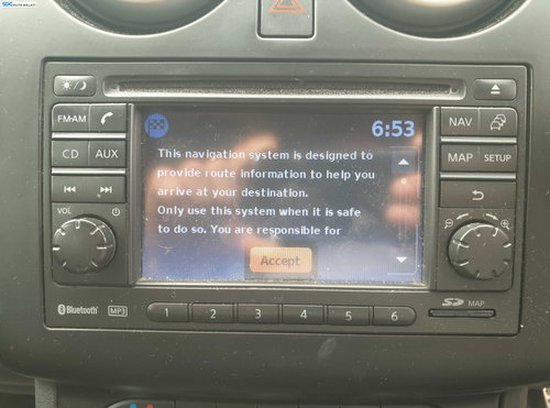 Navigatie Radio CD Player Nissan Qashqai J10 2007 - 2013 [K6632]