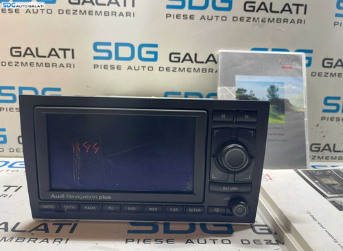 Navigatie Radio CD Player RNS E Navi Plus cu Harti DVD Audi A4 B7 2005 - 2008 Cod 8E0035192K [B3656]