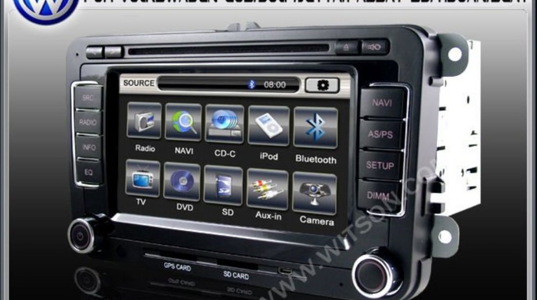 Navigatie Rns 510 Witson Dedicata Seat Toledo 1699 LEI Dvd Gps Car Kit Usb Tv Afisaj Senzori Ops