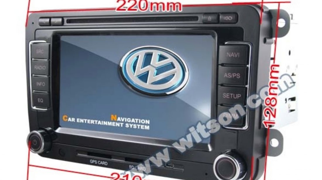 Navigatie Rns 510 Witson Dedicata Vw EOS Dvd Gps Car Kit Usb Tv Afisaj Senzori Ops