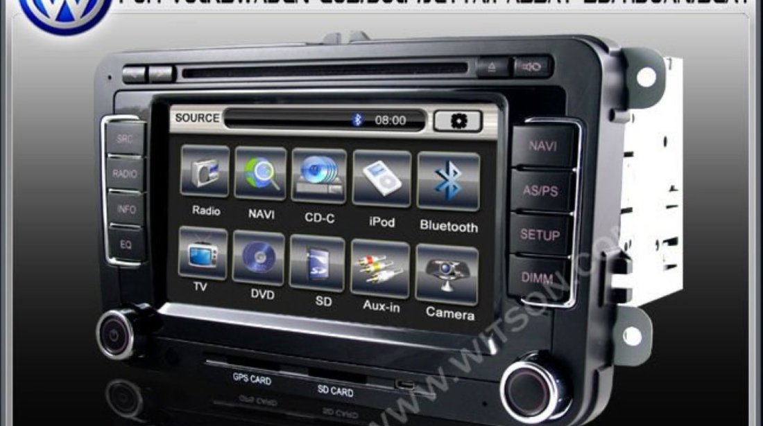 Navigatie Rns 510 Witson Dedicata Vw EOS Dvd Gps Car Kit Usb Tv Afisaj Senzori Ops