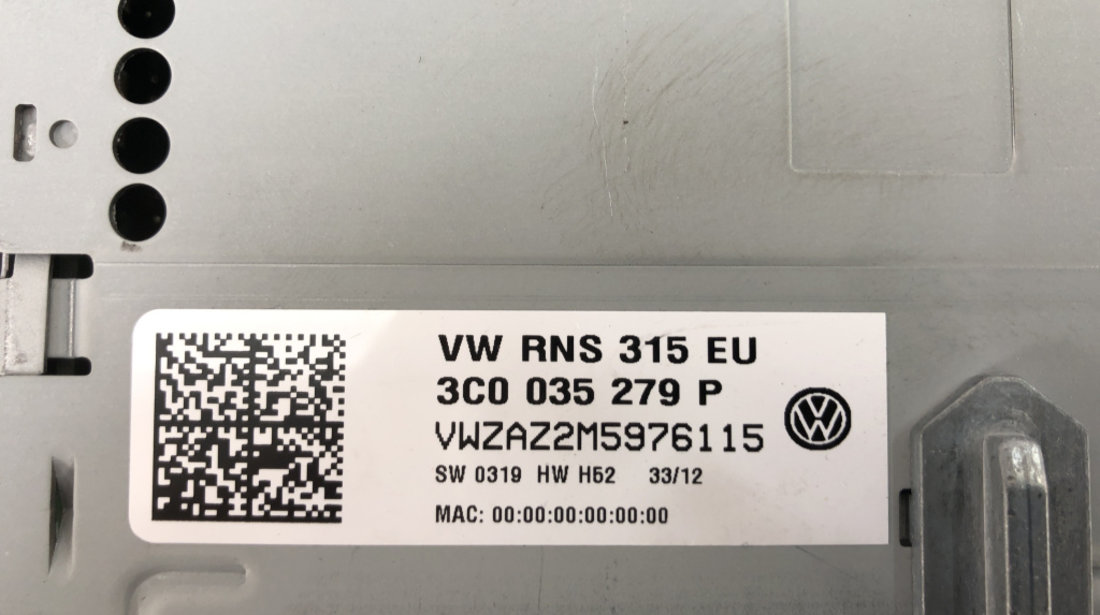 Navigatie sistem multimedia RNS315 VW Passat B7 2.0 TDI sedan 2013 (3C0035279P)