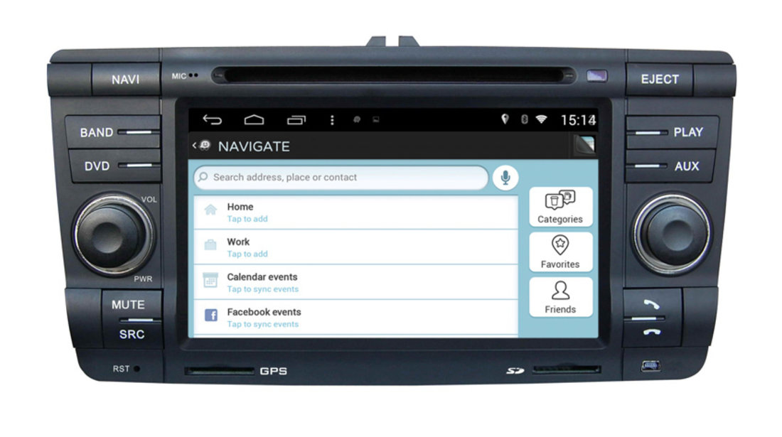 Navigatie Skoda Octavia 2 cu Android, platforma S160 + camera marsarier