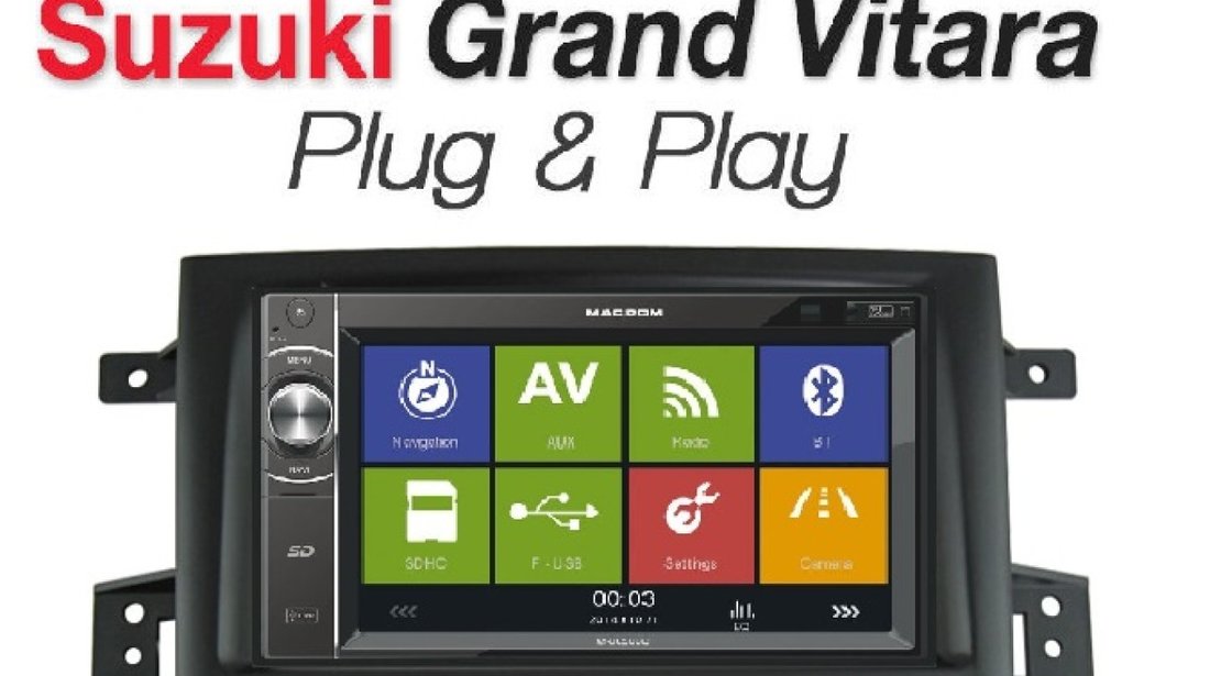 NAVIGATIE SUZUKI GRAND VITARA MACROM M-DL5000 2DIN USB SD PLAYER GPS CARKIT BLUETOOTH