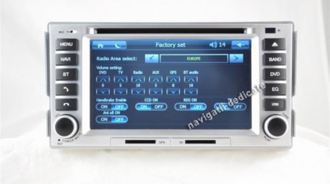 Navigatie TID 6001 Dedicata Hyundai Santa Fe GPS CARKIT IPOD TV
