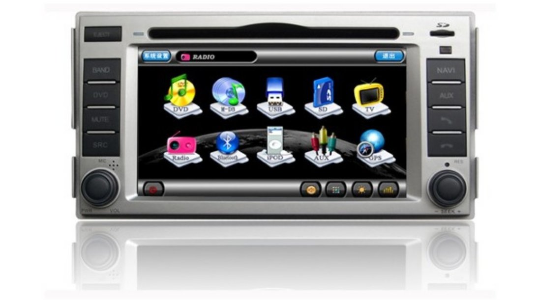 Navigatie TID 8908 Dedicata Hyundai Santa Fe DVD AUTO GPS CARKIT INTERNET