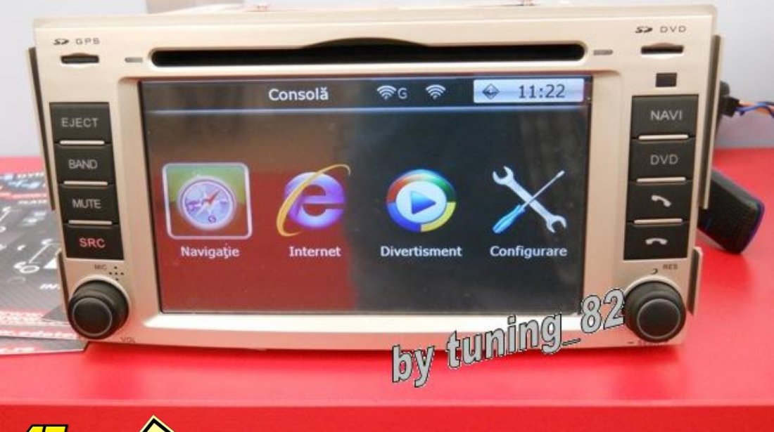 Navigatie Tti 8908i Dedicata HYUNDAI SANTA FE INTERNET 3G WI FI Dvd Gps Tv Car Kit