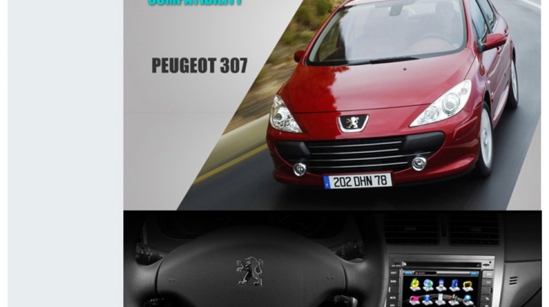 Navigatie Tti 8917i Dedicata Peugeot 307 INTERNET 3G DVD GPS TV CAT KIT IPOD COMENZI VOLAN MODEL 2012