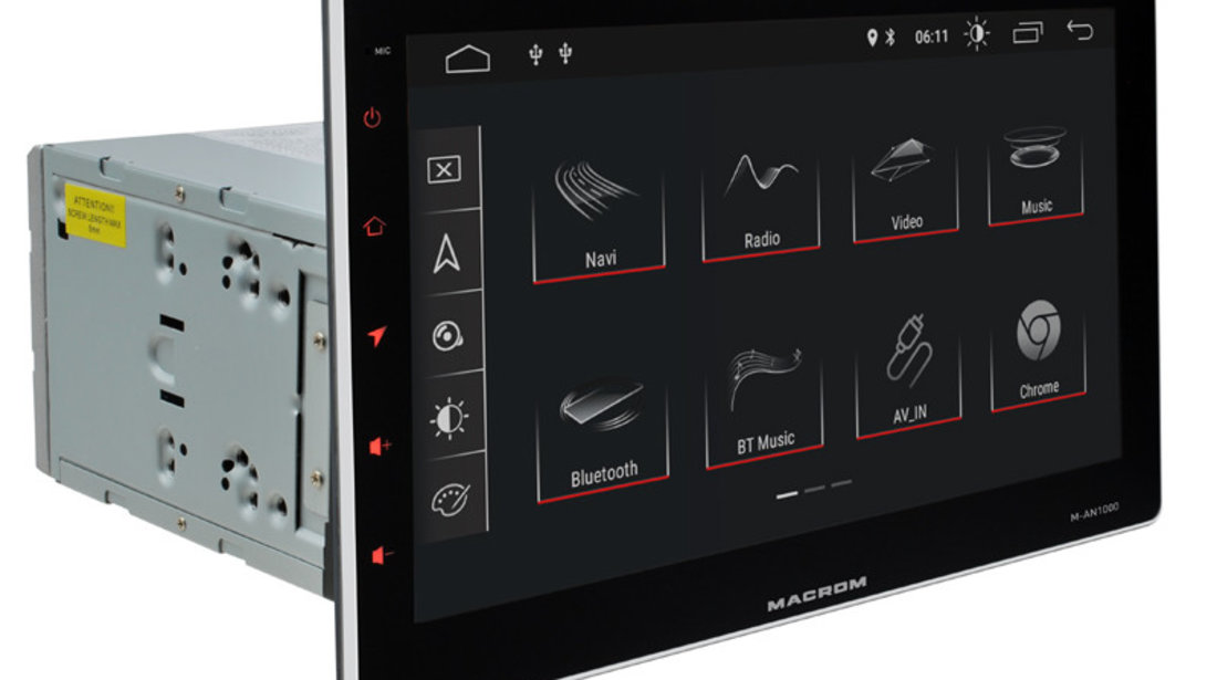 NAVIGATIE UNIVERSALA 2DIN ANDROID ECRAN ECRAN CARPAD 10.1INCH CAPACITIV 16 GB WIFI MACROM M-AN1000