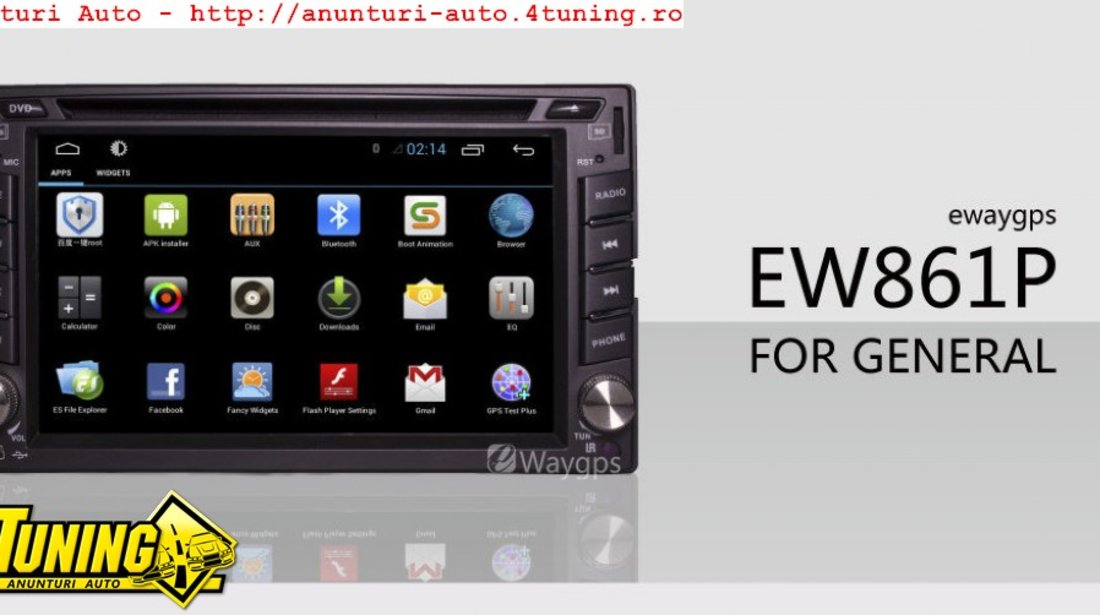 NAVIGATIE UNIVERSALA 2DIN CU ANDROID 4 2 EW861P INTERNET WIFI PROCESOR DUAL CORE A9 ECRAN CAPACITIV CARKIT BLUETOOTH PRELUARE AGENDA TELEFONICA MIRROR LINK MODEL PREMIUM 2015