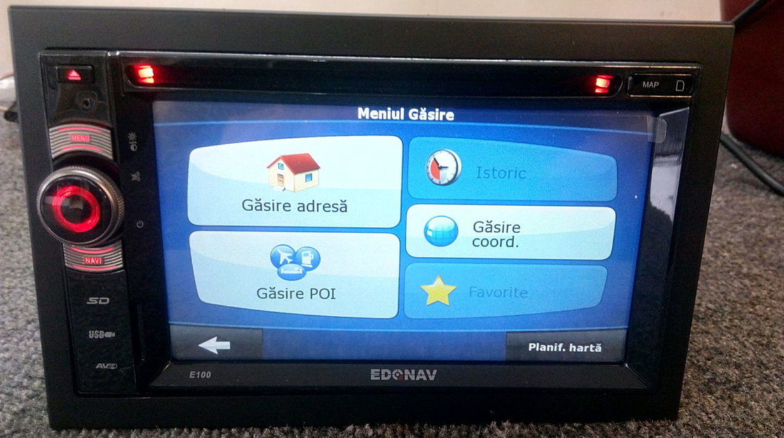 NAVIGATIE UNIVERSALA 2DIN EDONAV E100 BLUETOOTH, GPS, DVD, USB, SD, RADIO, TOUCHSCREEN
