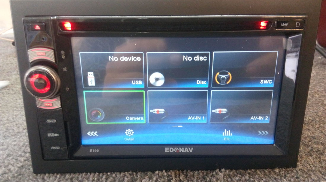 NAVIGATIE UNIVERSALA 2DIN EDONAV E100 BLUETOOTH, GPS, DVD, USB, SD, RADIO, TOUCHSCREEN