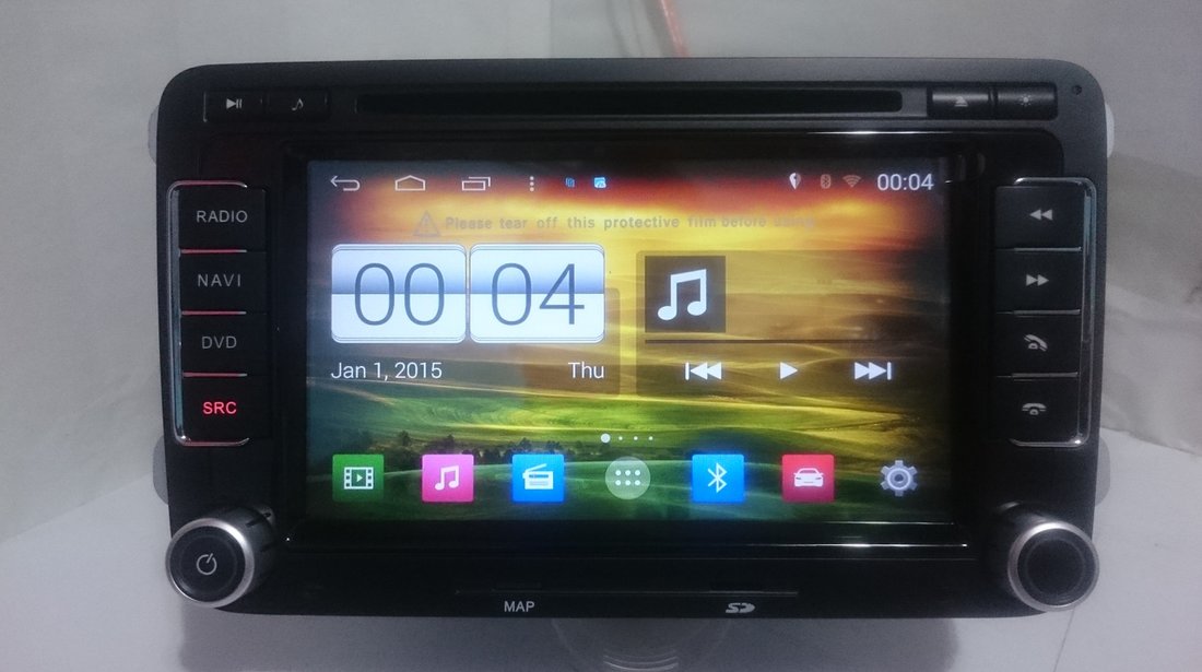Navigatie VW Golf 6 Polo Passat CC Jetta Tiguan Touran EOS Sharan Scirocco Caddy cu Android + camera