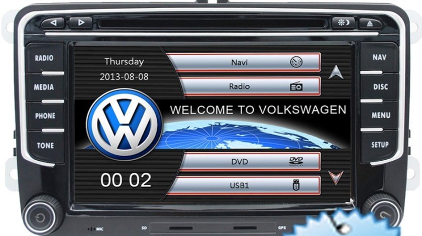 Navigatie VW Passat B6 B7 CC Golf 5 6 Jetta Tiguan Touran Eos Amarok Navd-723v V5 Camera cadou