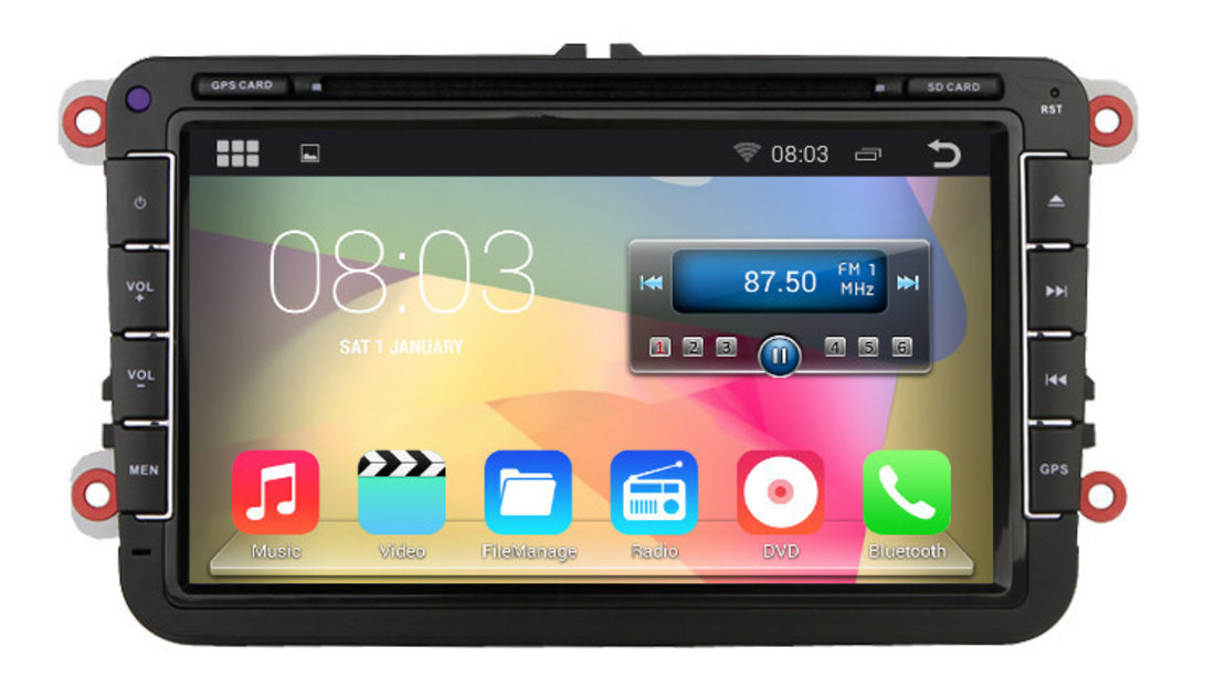 Navigatie VW Tiguan/ Polo/ Eos/ Scirocco/ Jetta/ Bora cu Android 5.1 + camera marsarier