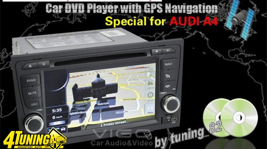 Navigatie Witson Dedicata Audi A4 Internet 3g Wifi Dvd Gps Carkit Tv Comenzi Pe Volan Model 2013