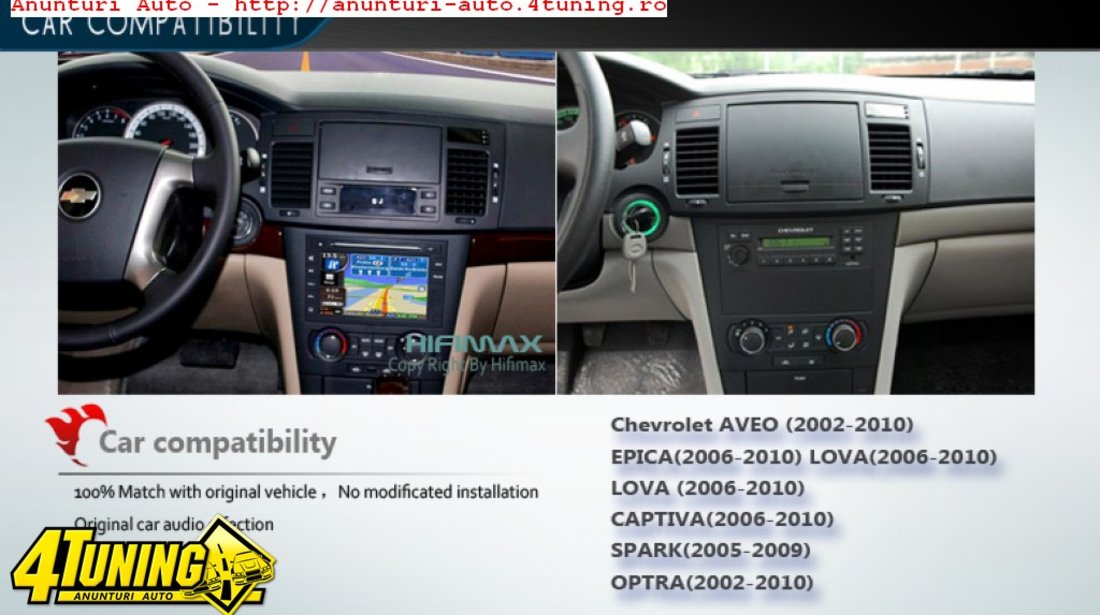 NAVIGATIE WITSON DEDICATA Chevrolet Aveo Epica Captiva Kalos Lacetti Spark INTERNET 3G WIFI GPS DVD TV CARKIT MODEL 2012