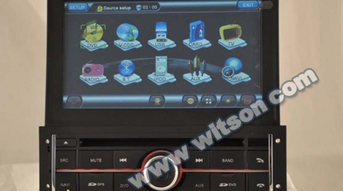 NAVIGATIE WITSON DEDICATA MITSUBISHI L200 INTERNET 3G WI FI DVD GPS CARKIT TV COMANZI PE VOLAN USB DIVX MODEL 2012