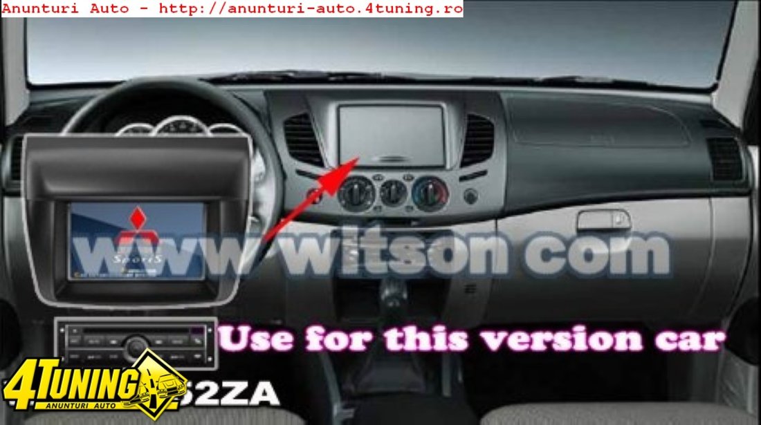 NAVIGATIE WITSON DEDICATA MITSUBISHI L200 INTERNET 3G WI FI DVD GPS CARKIT TV COMANZI PE VOLAN USB DIVX MODEL 2012