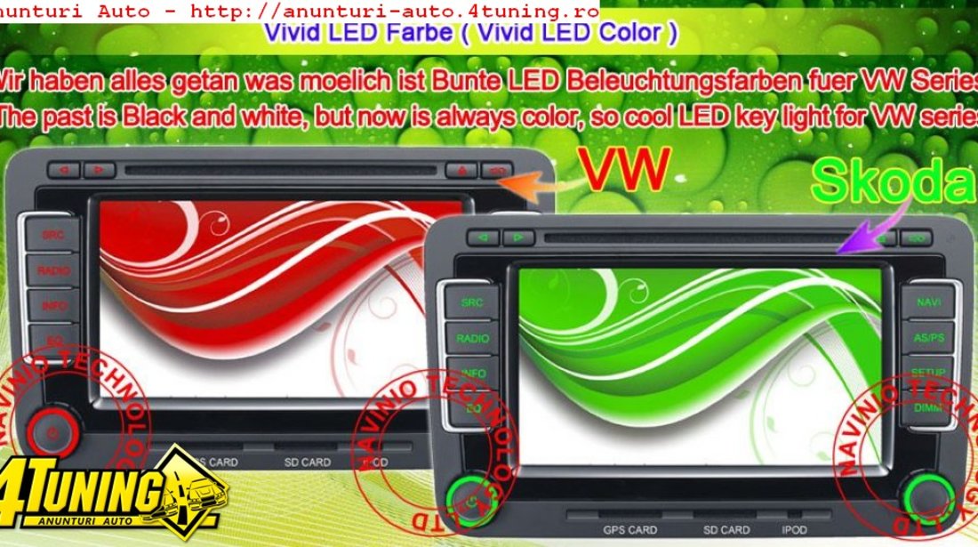 Navigatie Witson Dedicata VW PASSAT B6 SKODA OCTAVIA 2 SEAT LEON Internet 3g Dvd Gps Car Kit Usb Tv Afisaj Senzori Ops