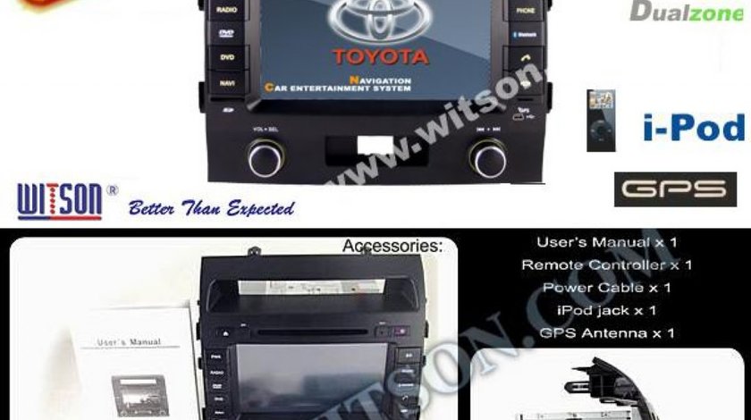 NAVIGATIE WITSON SPECIALA TOYOTA LAND CRUISER 2004- 2009 !!! COMENZI PE VOLAN & SOF IGO 3D FULL EU + RO!!!