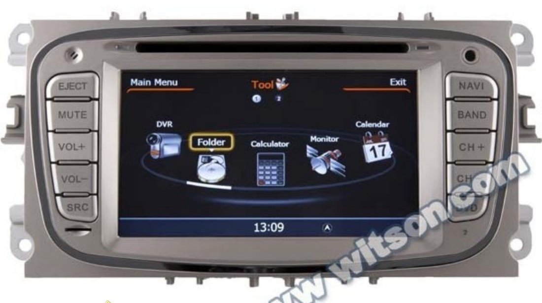 NAVIGATIE WITSON W2 C003 DEDICATA FORD MONDEO FOCUS 2 S MAX GALAXY TOURNEO PLATFORMA S100 INTERNET 3G WIFI DVD GPS TV DVR RADIO RDS CARKIT PRELUARE AGENDA TELEFONICA